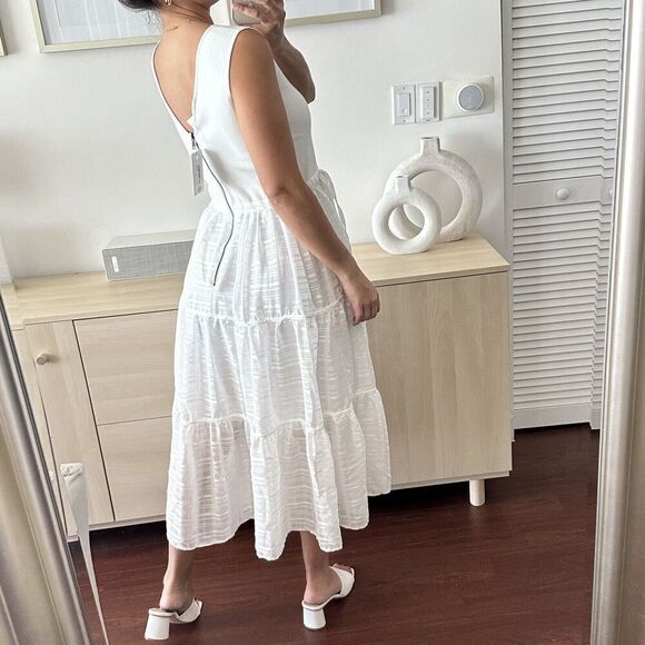 NWT Ted Baker Dress Womens US 6‎ Slip Midi Tiered Fit & Flare Elegant Old Money - Picture 5 of 14